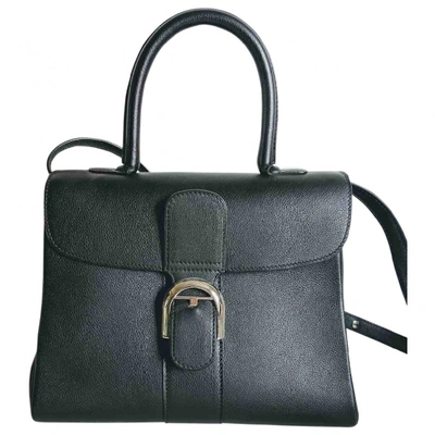 Pre-owned Delvaux Le Brillant Leather Handbag In Black