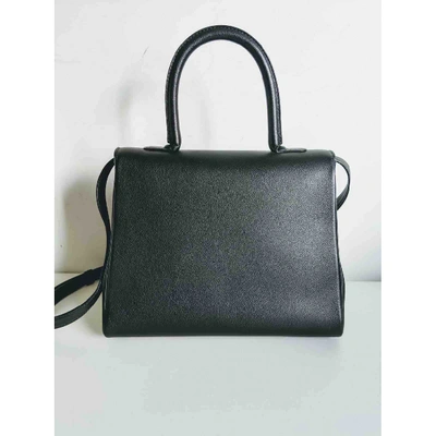 Pre-owned Delvaux Le Brillant Leather Handbag In Black