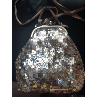 Pre-owned Blumarine Glitter Handbag In Gold