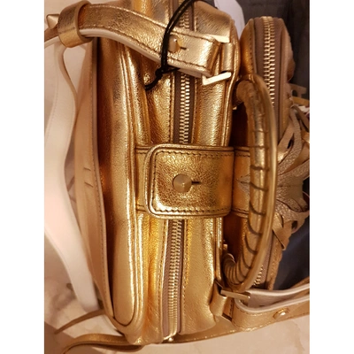 Pre-owned The Volon Leather Handbag In Gold