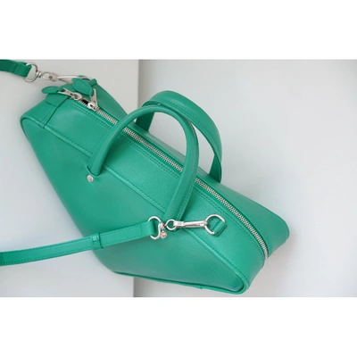 Pre-owned Balenciaga Triangle Leather Handbag In Green