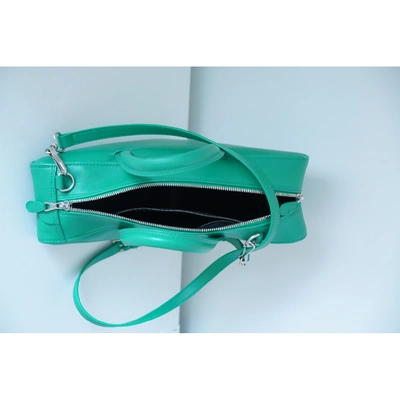 Pre-owned Balenciaga Triangle Leather Handbag In Green