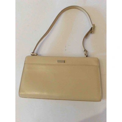 Pre-owned Gucci Leather Handbag In Beige