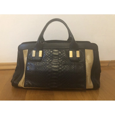 Pre-owned Chloé Alice Beige Python Handbag