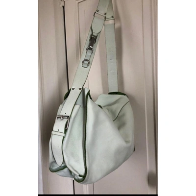 Pre-owned Orciani Leather Crossbody Bag In White