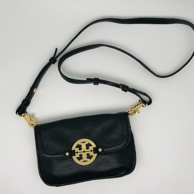 Pre-owned Tory Burch Leather Handbag In Black