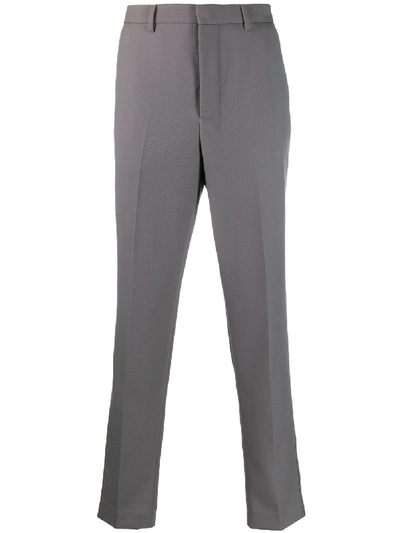 Shop Ami Alexandre Mattiussi Pleated Tailored Cropped Trousers In Grey