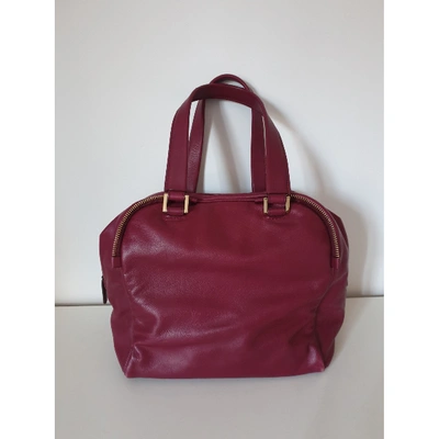 Pre-owned Jimmy Choo Burgundy Leather Handbag