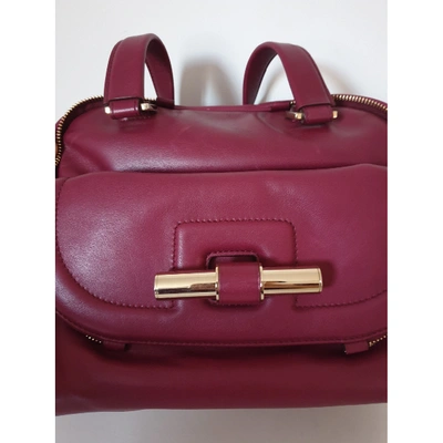 Pre-owned Jimmy Choo Burgundy Leather Handbag