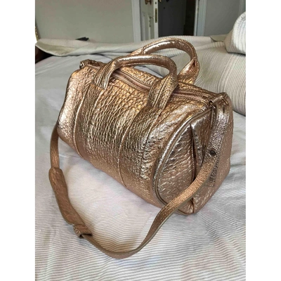 Pre-owned Alexander Wang Rocco Leather Bag In Gold
