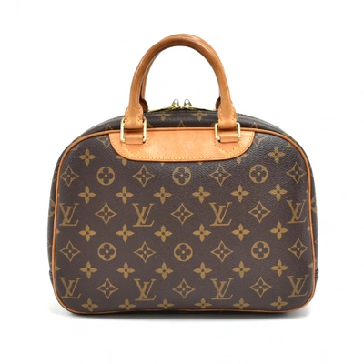 Pre-owned Louis Vuitton Trouville Brown Cloth Handbag