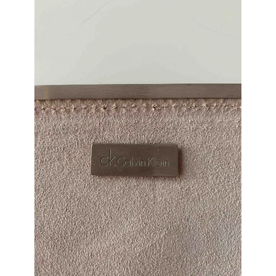 Pre-owned Calvin Klein Clutch Bag In Pink