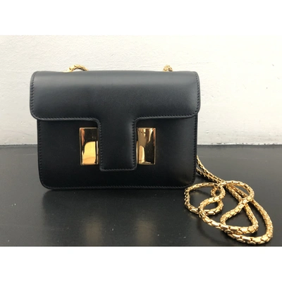 Pre-owned Tom Ford Leather Crossbody Bag In Black