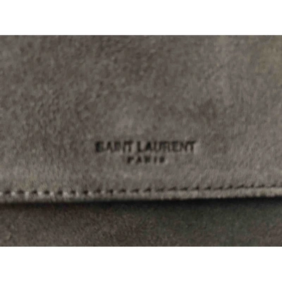 Pre-owned Saint Laurent Betty Grey Suede Handbag