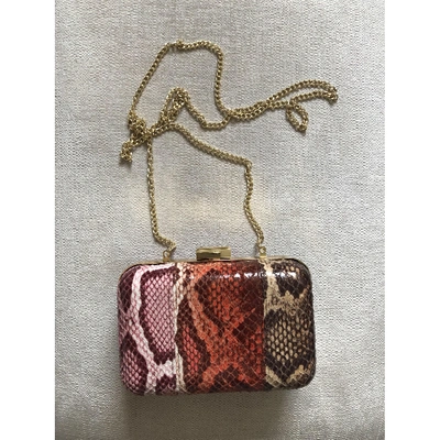 Pre-owned Pinko Multicolour Python Clutch Bag