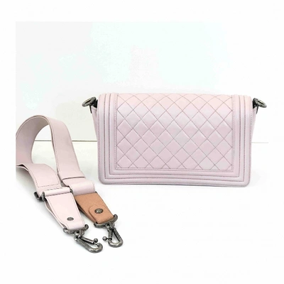 Pre-owned Chanel Boy Pink Leather Handbag