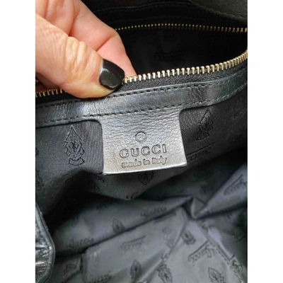 Pre-owned Gucci Hysteria Black Leather Handbag