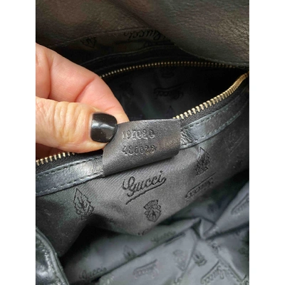 Pre-owned Gucci Hysteria Black Leather Handbag