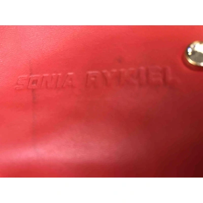 Pre-owned Sonia Rykiel Le Copain Leather Handbag In Red