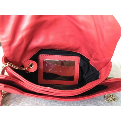 Pre-owned Sonia Rykiel Le Copain Leather Handbag In Red