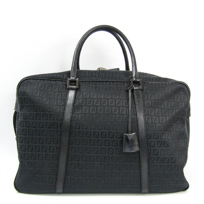 Pre-owned Fendi Black Cloth Travel Bag