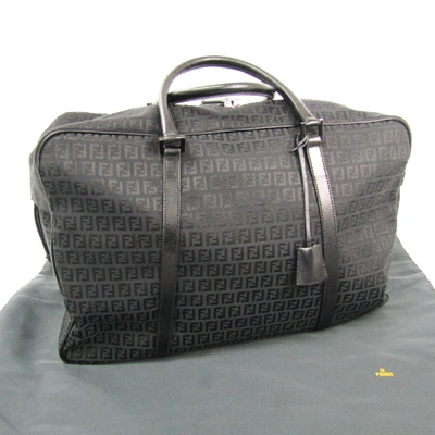 Pre-owned Fendi Black Cloth Travel Bag