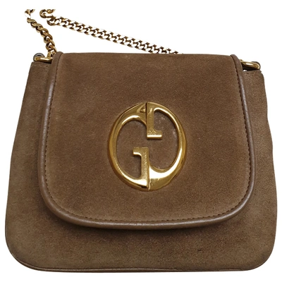 Pre-owned Gucci 1973 Beige Suede Handbag