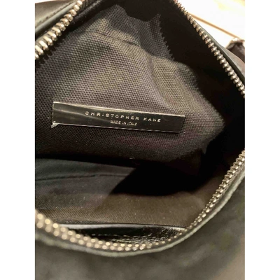 Pre-owned Christopher Kane Leather Clutch Bag In Black