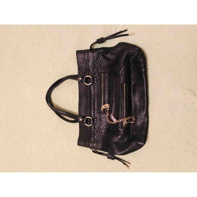 Pre-owned Tod's Black Python Handbag