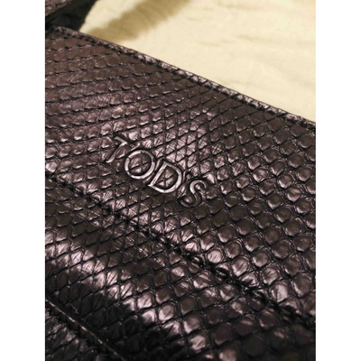 Pre-owned Tod's Black Python Handbag