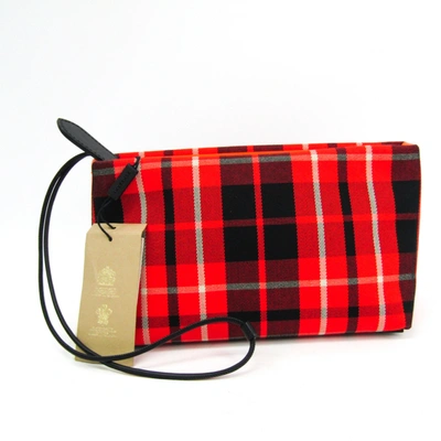 Pre-owned Burberry Red Cloth Clutch Bag