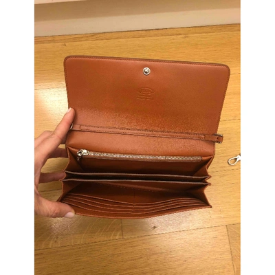 Pre-owned Tod's Leather Clutch Bag In Orange