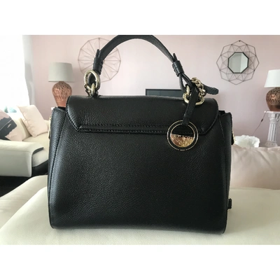 Pre-owned Versace Black Leather Handbag