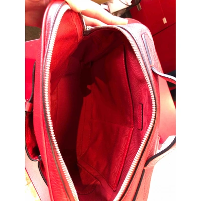 Pre-owned Lancel Nine Red Leather Backpack