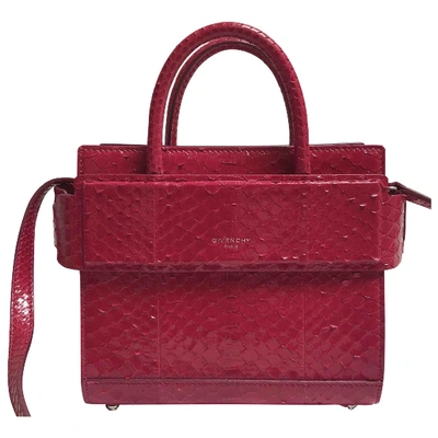 Pre-owned Givenchy Horizon Pink Python Handbag