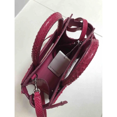 Pre-owned Givenchy Horizon Pink Python Handbag