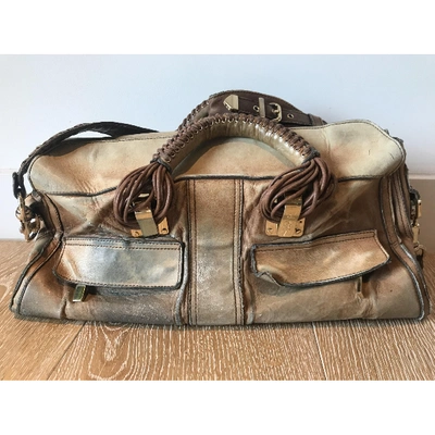 Pre-owned Versace Suede Handbag