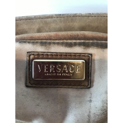 Pre-owned Versace Suede Handbag