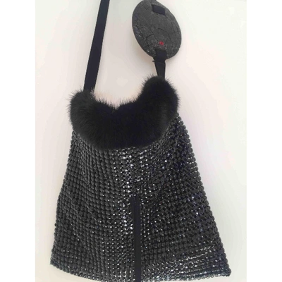 Pre-owned Escada Glitter Handbag In Black