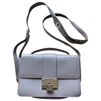 Pre-owned Jimmy Choo Rebel Leather Crossbody Bag In Grey