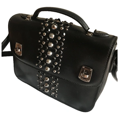 Pre-owned Miu Miu Leather Clutch Bag In Black
