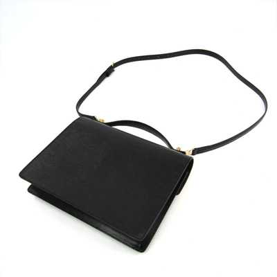 Pre-owned Louis Vuitton Monceau Black Leather Handbag