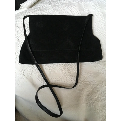 Pre-owned Charles Jourdan Leather Clutch Bag In Black