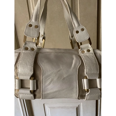Pre-owned Jimmy Choo White Leather Handbag