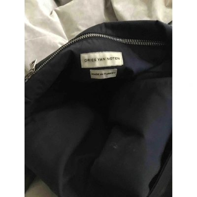 Pre-owned Dries Van Noten Leather Handbag In Black