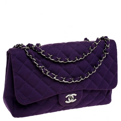 Pre-owned Chanel Timeless/classique Purple Leather Handbag