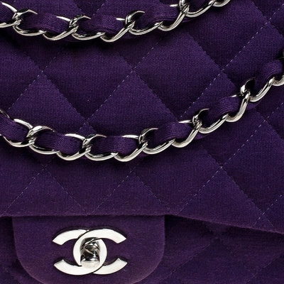 Pre-owned Chanel Timeless/classique Purple Leather Handbag