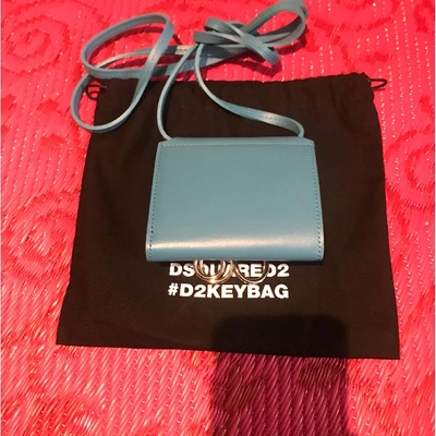 Pre-owned Dsquared2 Leather Crossbody Bag In Turquoise