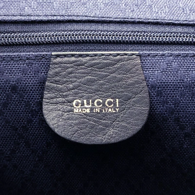 Pre-owned Gucci Bamboo Black Leather Backpack