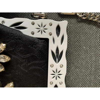 Pre-owned Dolce & Gabbana Silk Clutch Bag In Black